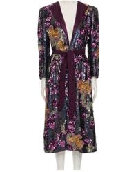 Valentino - V-Neck Long-Sleeved Dress - Lyst