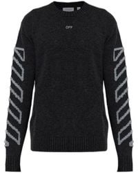 Off-White c/o Virgil Abloh - Long-Sleeved Crew Neck Sweater - Lyst