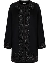 P.A.R.O.S.H. - Floral-Embellished Coat - Lyst