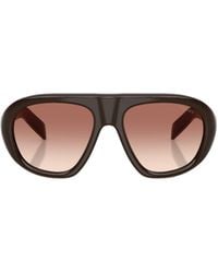 Prada - Eyewear Oversized Pilot Sunglasses - Lyst