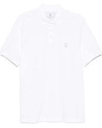 Brunello Cucinelli - Logo Detailed Short-Sleeved Polo Shirt - Lyst