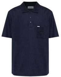 Ferragamo - Embossed-Collar Pocket Polo Shirt - Lyst