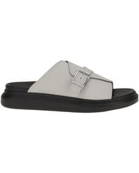 McQueen - Buckle-Fastening Leather Sandals - Lyst