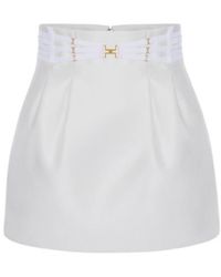 Elisabetta Franchi - Elastic-Strap Mini Skirt - Lyst