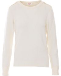 Liu Jo - Button-Shoulder Knitted Sweater - Lyst