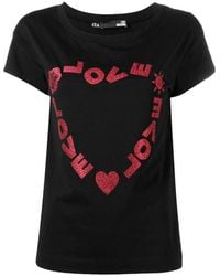 Moschino - Heart-Shaped Printed T-Shirt - Lyst