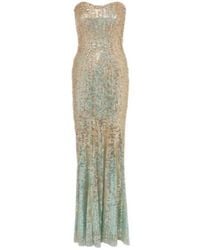 Jenny Packham - Sarai Sequined Strapless Gown - Lyst