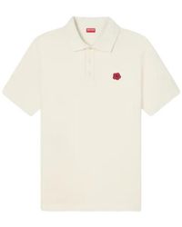 KENZO - Boke Flower Embroidered Slim Polo Shirt - Lyst