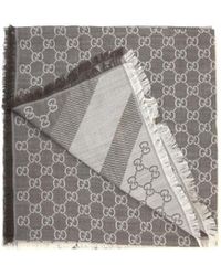 Gucci - Logo Printed Scarf - Lyst