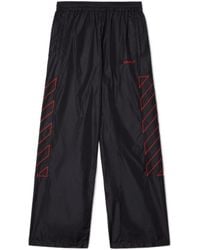 Off-White c/o Virgil Abloh - Diag-Stripe Embroidered Straight Leg Pants - Lyst