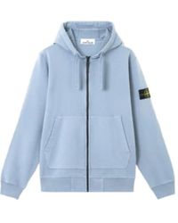 Stone Island - Logo Patch Zip-Up Hooded Jacket - Lyst
