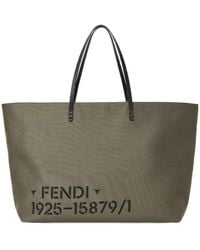 Fendi - Roll Large Canvas Tote Bag - Lyst