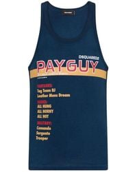 DSquared² - Slogan-Printed Sleeveless Tank Top - Lyst