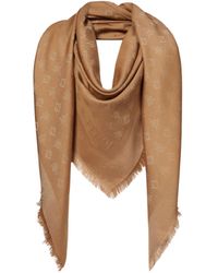 Fendi - Ff Jacquard Frayed-Edge Scarf - Lyst