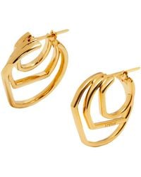 Loewe - Stacked Hoop Earrings - Lyst