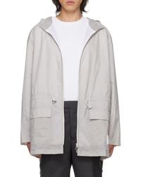 Thom Browne - Hooded Zipper Casual Jacket - Lyst