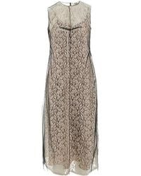 Fendi - Floral Lace Detailed Sleeveless Dress - Lyst