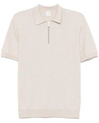 Eleventy - Cable-Knit Polo Shirt - Lyst