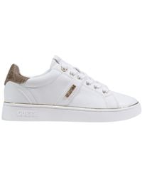 Guess - Welli Leather Sneakers - Lyst