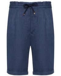 Brunello Cucinelli - Turn-Up Hem Drawstring Shorts - Lyst