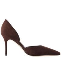 Manolo Blahnik - Solid Color Suede Pumps - Lyst