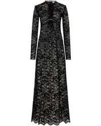 Rabanne - Long Sleeved Lace Maxi Dress - Lyst