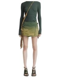 Dion Lee - Faded Denim Mini Wrap Skirt - Lyst
