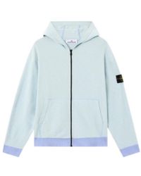 Stone Island - Logo Patch Zip Hooded Jacket - Lyst