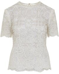 Ermanno Scervino - Lace Embellished Top - Lyst
