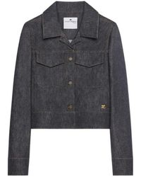 Courreges - Courrèges Denim Utility Trucker Jacket - Lyst