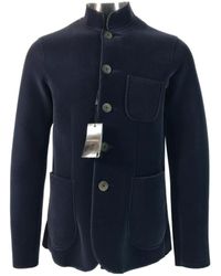 Emporio Armani - Logo Single-Breasted Collar Coat - Lyst