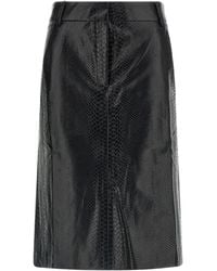 ANDAMANE - New Xania Embossed Midi Skirt - Lyst