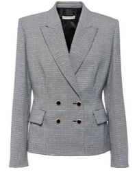 Alessandra Rich - Houndstooth Wool-Blend Jacket - Lyst