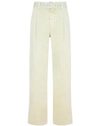 Jil Sander - Belted Wide Leg Pants - Lyst