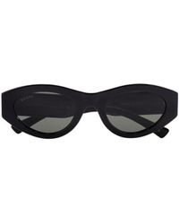 Gucci - Oval Frame Sunglasses - Lyst