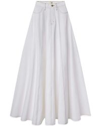 FRAME - High Waist Denim Skirt - Lyst