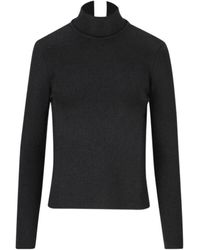 Fendi - Stand-Collar Long-Sleeve Knit Top - Lyst