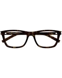 Saint Laurent - Eyewear Rectangle Frame Glasses - Lyst