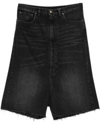 Maison Margiela - Raw-Cut Hem Denim Shorts - Lyst