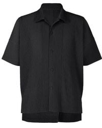 Homme Plissé Issey Miyake - Homme Plissé Issey Miyake Short-Sleeved Pleated Shirt - Lyst