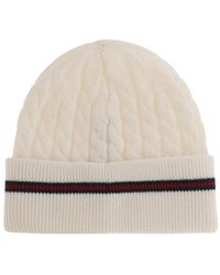 Gucci - Cable-Knit Striped Beanie - Lyst