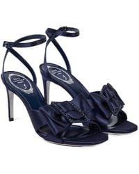 Rene Caovilla - Bow-Detail Embellished Satin Pumps - Lyst
