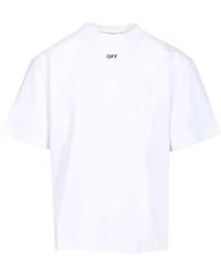 Off-White c/o Virgil Abloh - Logo Printed Crewneck T-Shirt - Lyst