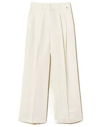 Twinset - High-Rise Palazzo Pants - Lyst