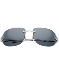 Cartier - Logo Rimless Sunglasses - Lyst