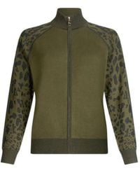 Liu Jo - Leopard-Print Zip-Up Sweater - Lyst