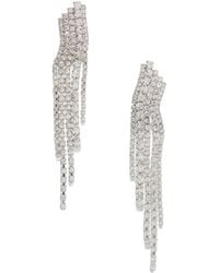 Jennifer Behr - Crystal-Embellished Rhodium-Plated-Tone Metal Earrings - Lyst