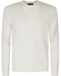 Drumohr - Crew Neck Ribbed-Trim Sweater - Lyst