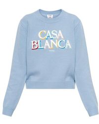 CASABLANCA - Logo Embroidered Jumper - Lyst