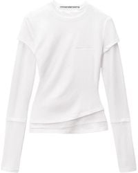 Alexander Wang - Crewneck Long-Sleeved Top - Lyst